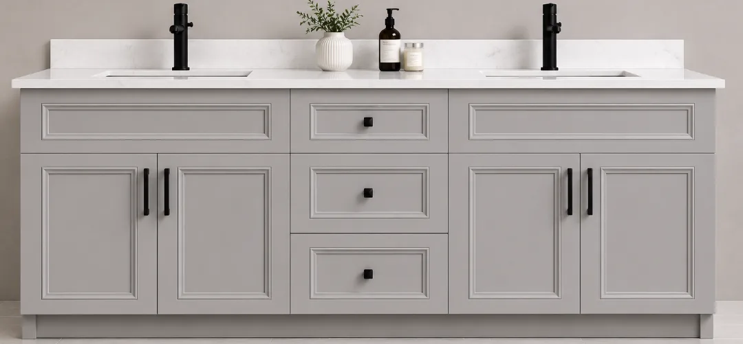 Plywood Vanity - Style C, Grey, 72"