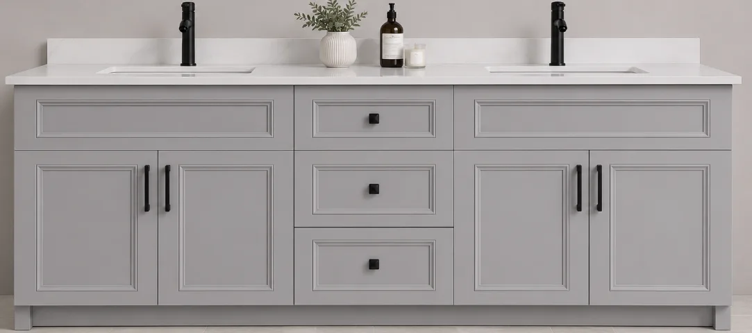 Plywood Vanity - Style B, Grey, 72"