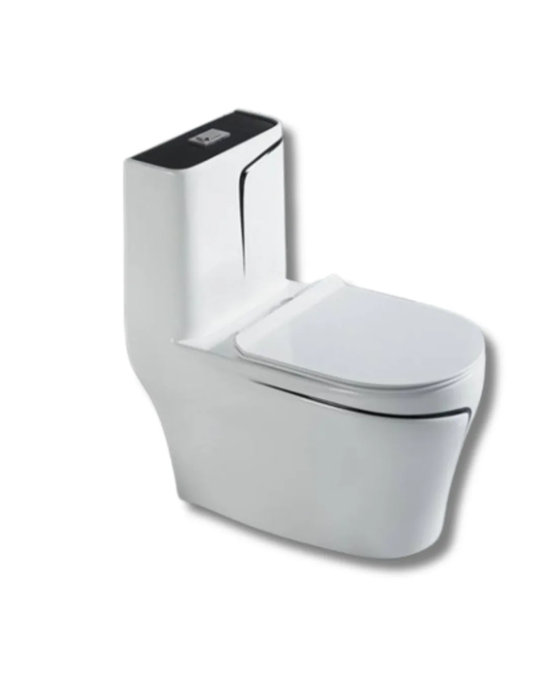 KPT HF2117Z-WB One-Piece Toilet - White & Black