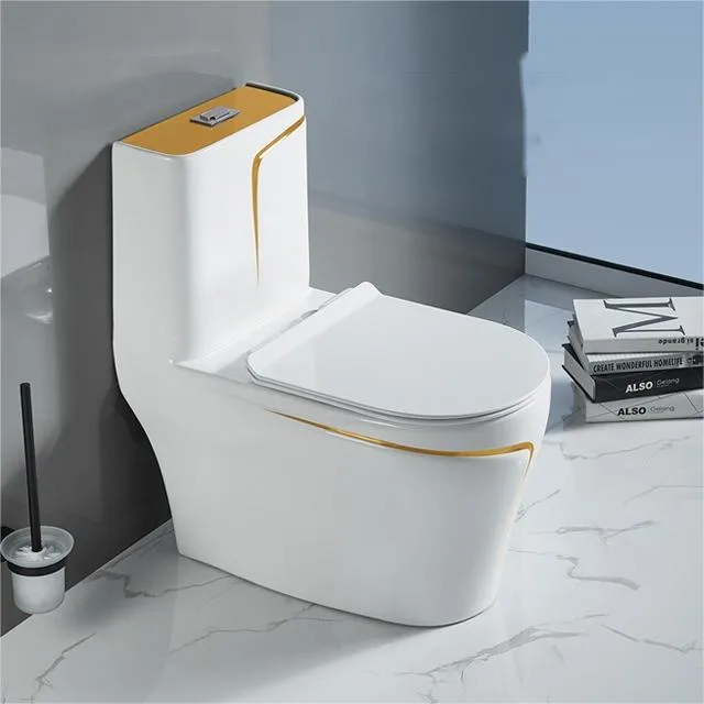 KPT HF2217Z-WG One-Piece Toilet - White & Gold